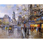 European Crowded City - DIY Painting By Numbers Kit