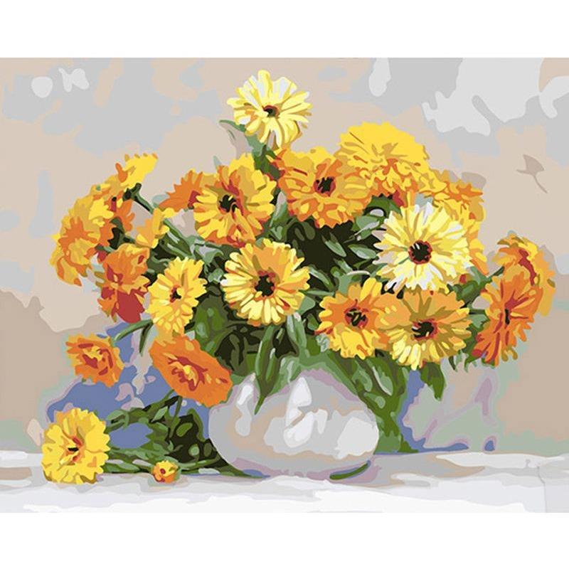 Flowers Vase - DIY Painting By Numbers Kits