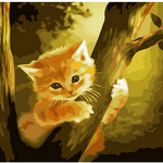 Cat On Tree - DIY Painting By Numbers Kit