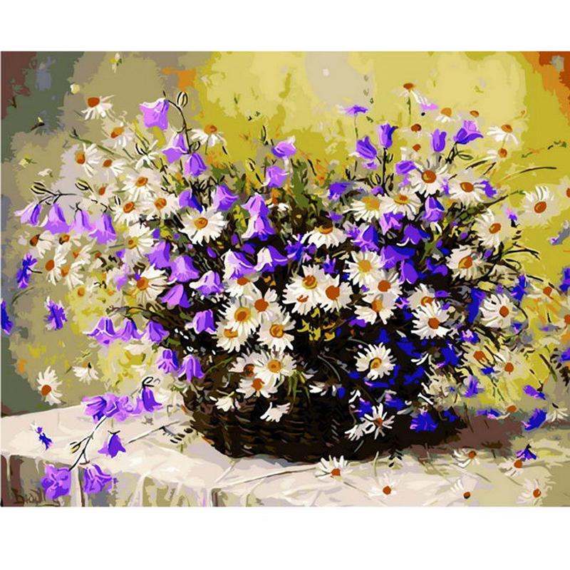 Flower Basket - DIY Painting By Numbers Kit