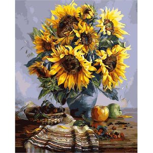 Sunflowers In A Pot - DIY Painting By Numbers Kit