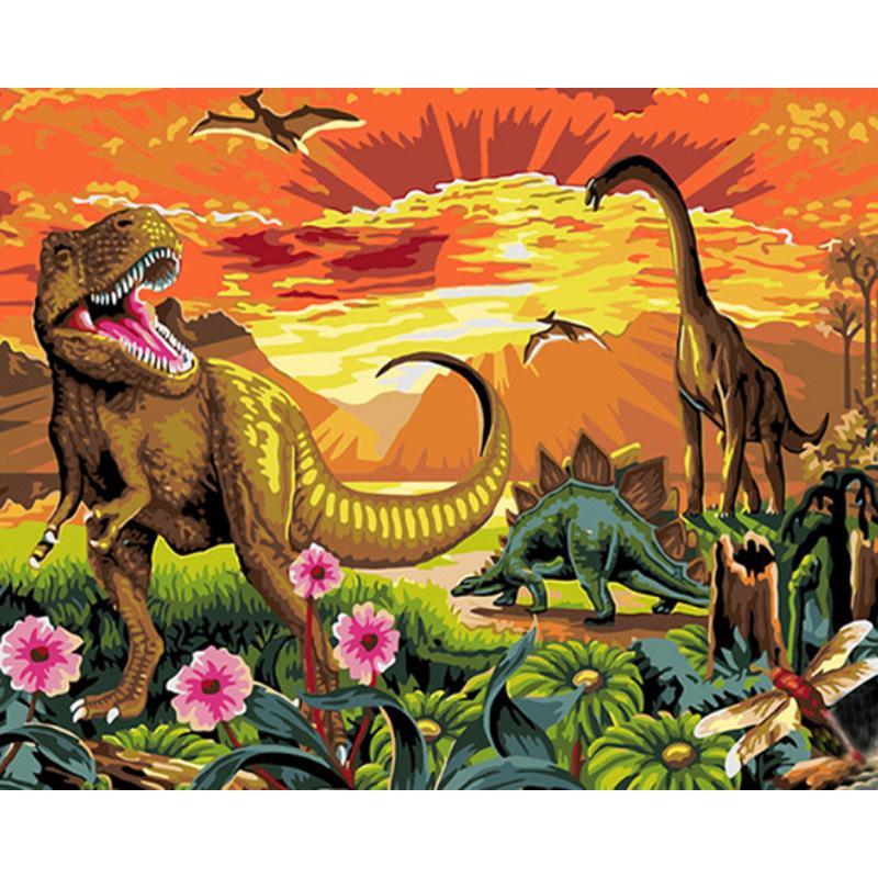 Dinosuars Age - DIY Painting By Numbers Kit