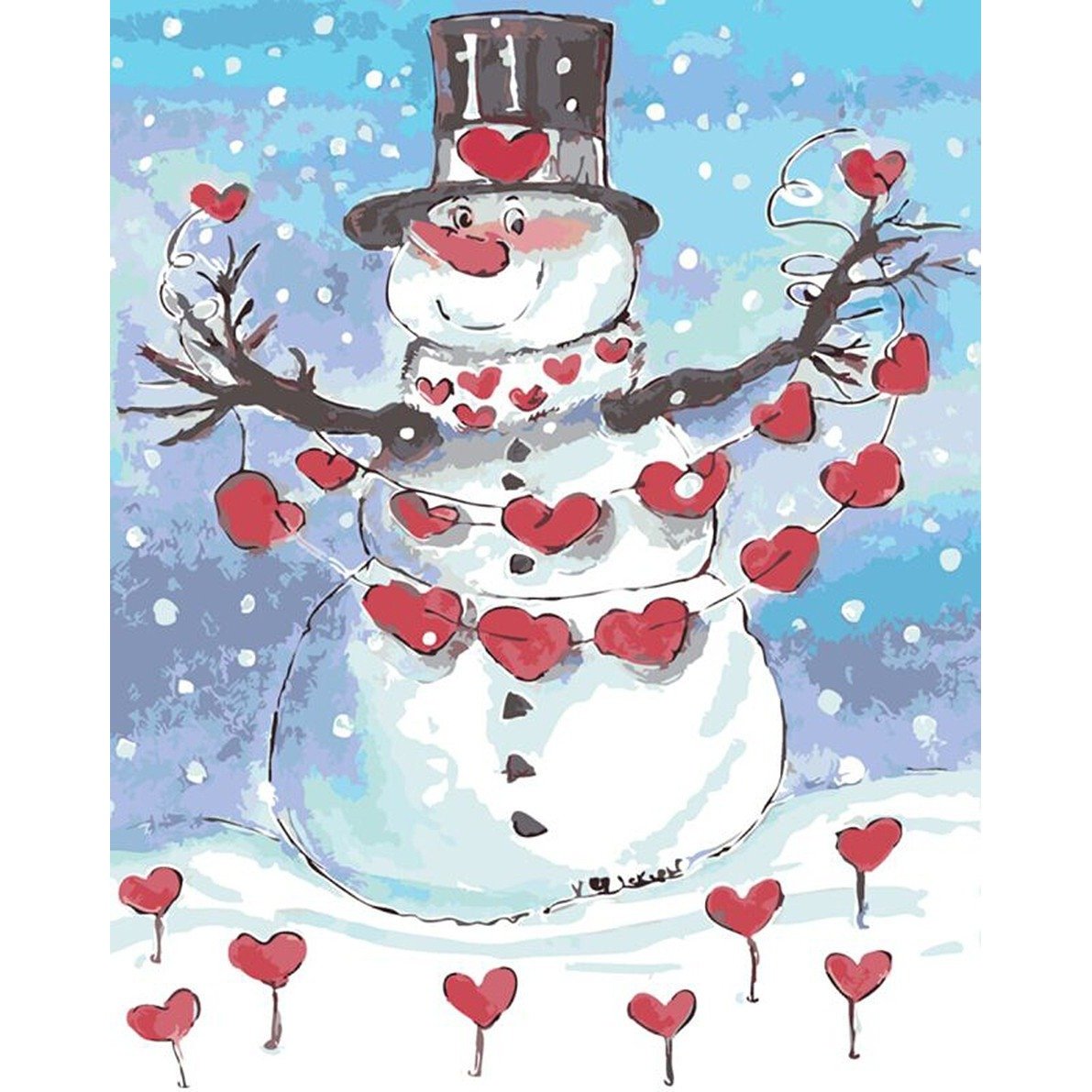 Snowman - DIY Painting By Numbers Kits