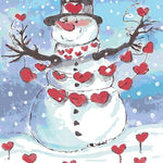 Snowman In Love - DIY Painting By Numbers Kit