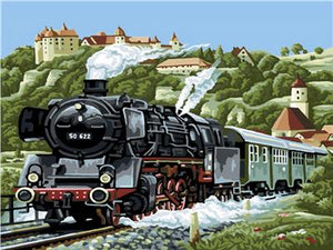 Steam Engine Train - DIY Painting By Numbers Kit