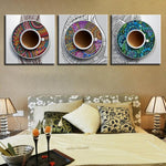 Coffee Cups Canvas Set