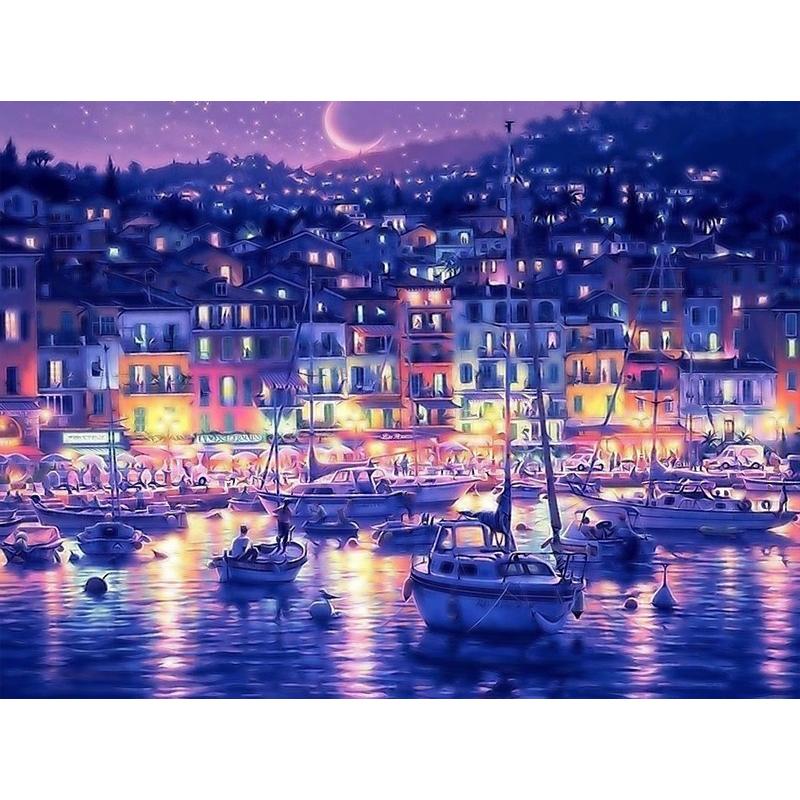 Beautiful Night View - DIY Painting By Numbers Kit