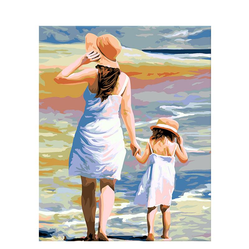 Mother And Daughter - DIY Painting By Numbers Kit