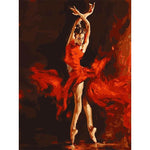 Ballerina In Red - DIY Painting By Numbers Kit