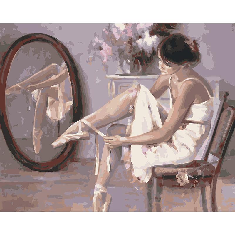 Ballerina Getting Ready - DIY Painting By Numbers Kit