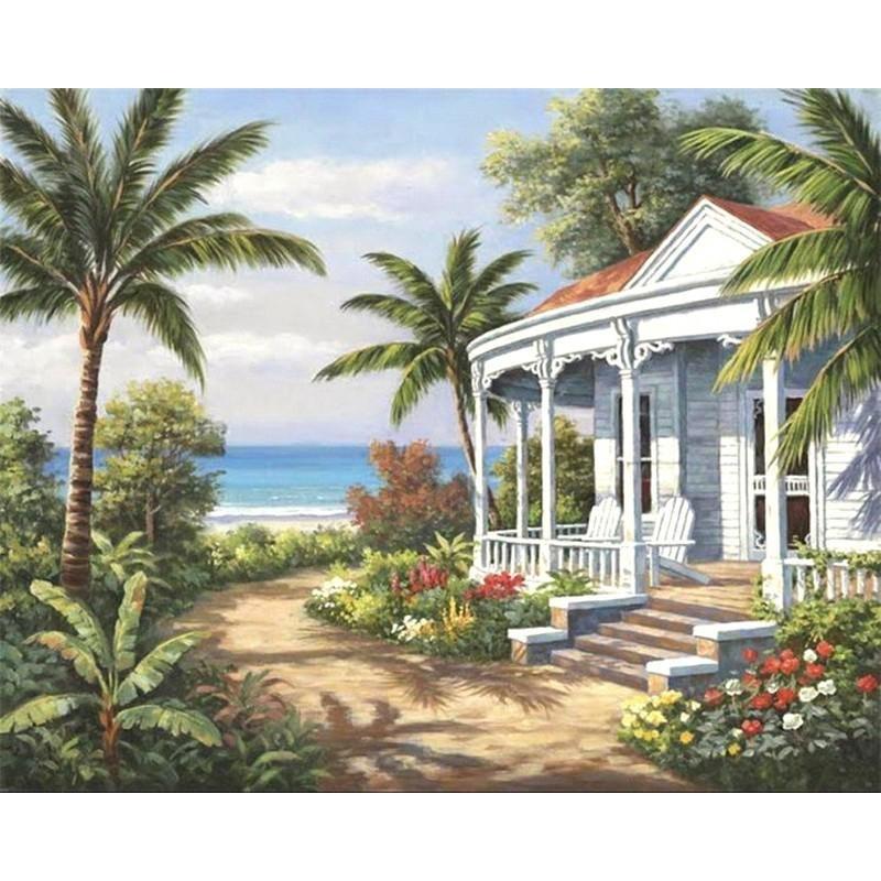 Sea Facing House - DIY Painting By Numbers Kits