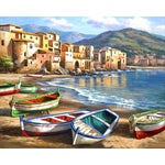 Boats At the Shore - DIY Painting By Numbers Kit