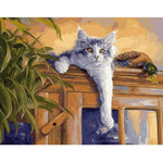 Playful Cat & Duck - DIY Painting By Numbers Kit