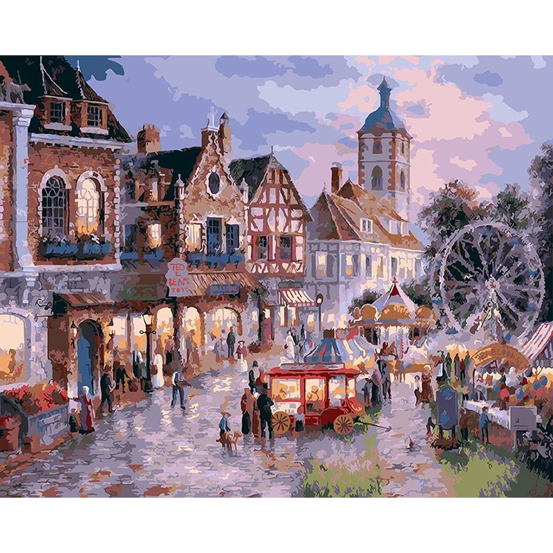 A Russian Town Fare - DIY Painting By Numbers Kit