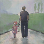 Father And Daughter Walking - DIY Painting By Numbers Kit