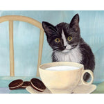 Cat and his Milk -DIY Painting By Numbers Kits