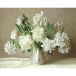 White Flowers - DIY Painting By Numbers Kit