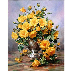 Gorgeous Yellow Flowers - DIY Painting By Numbers Kits