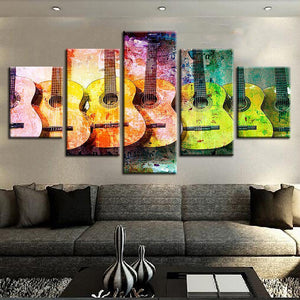 Acoustic Guitars Color Splash