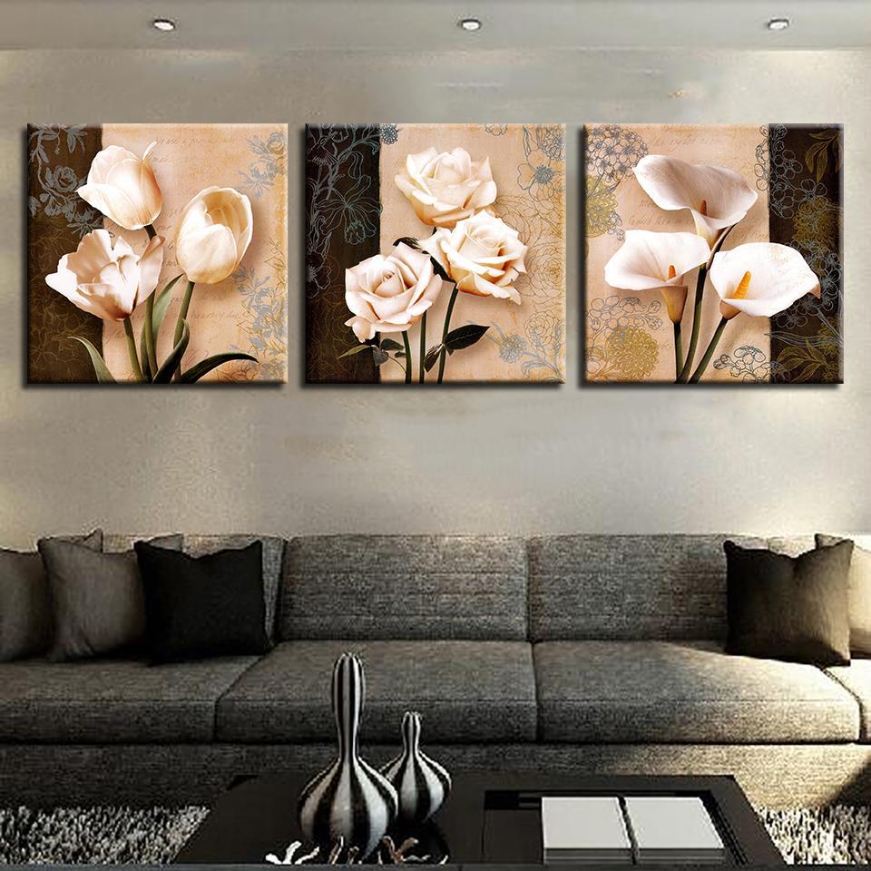 Nine Flowers Canvas Set