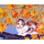 Cat On A Tree - DIY Painting By Numbers Kit