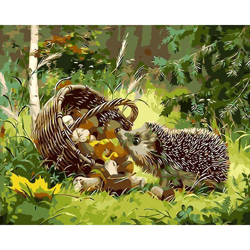 Squirrel in Garden - DIY Painting By Numbers Kit