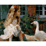 Girl and a Duck - DIY Painting By Numbers Kit