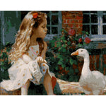 Girl With Swan - DIY Painting By Numbers Kit