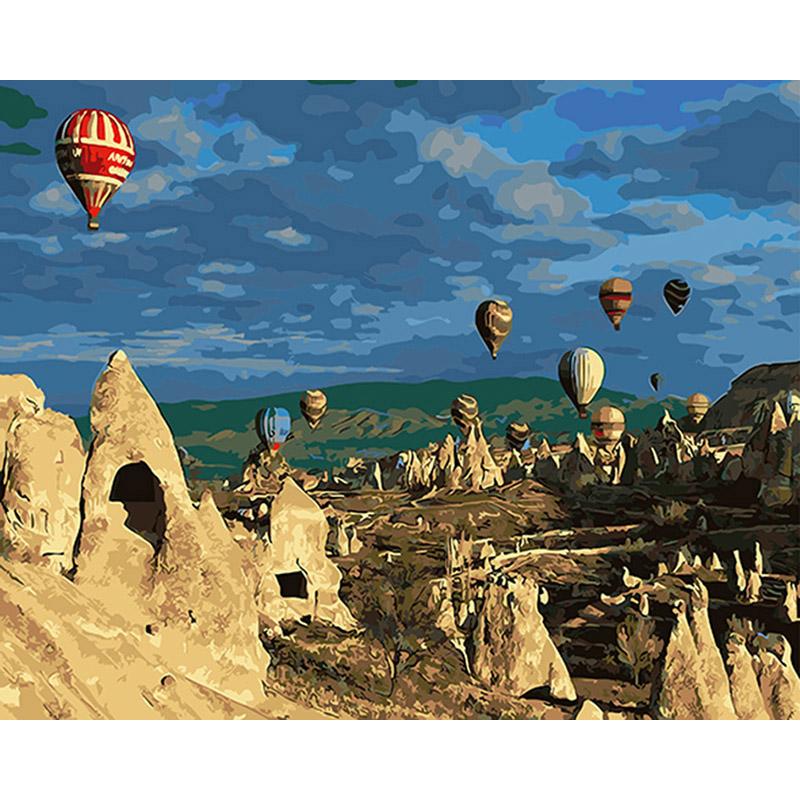 Hot Air Balloon - DIY Painting By Numbers Kit