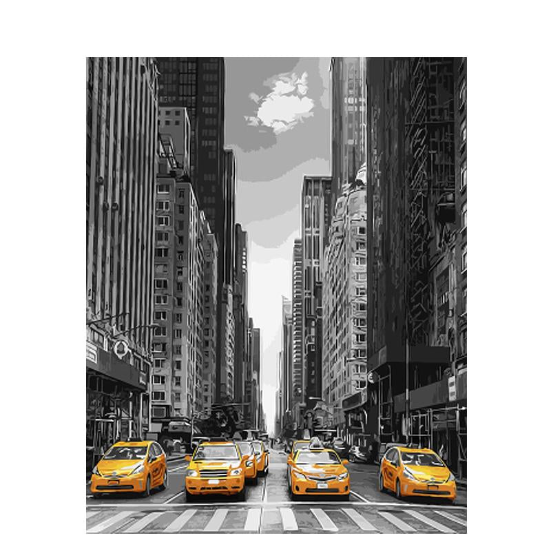 Time Square Cabs - DIY Painting By Numbers Kit