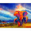 Gleaming Elephants - DIY Painting By Numbers Kit