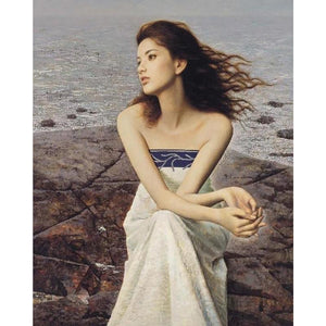 Beautiful Woman At Sea - DIY Painting By Numbers Kit