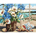 Flowers At The Beach - DIY Painting By Numbers Kit