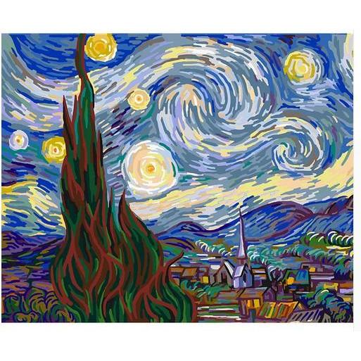 The Starry Night - DIY Painting By Numbers Kit