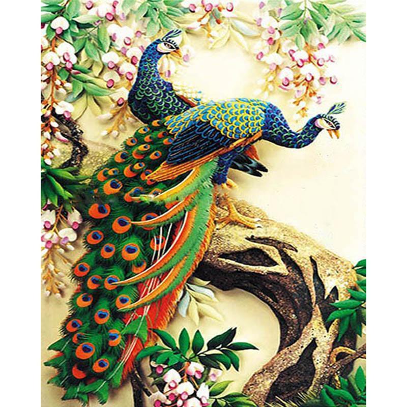 Botswana Peacocks - DIY Painting By Numbers Kit