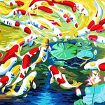 Abstract Fish Pond - DIY Painting By Numbers Kit