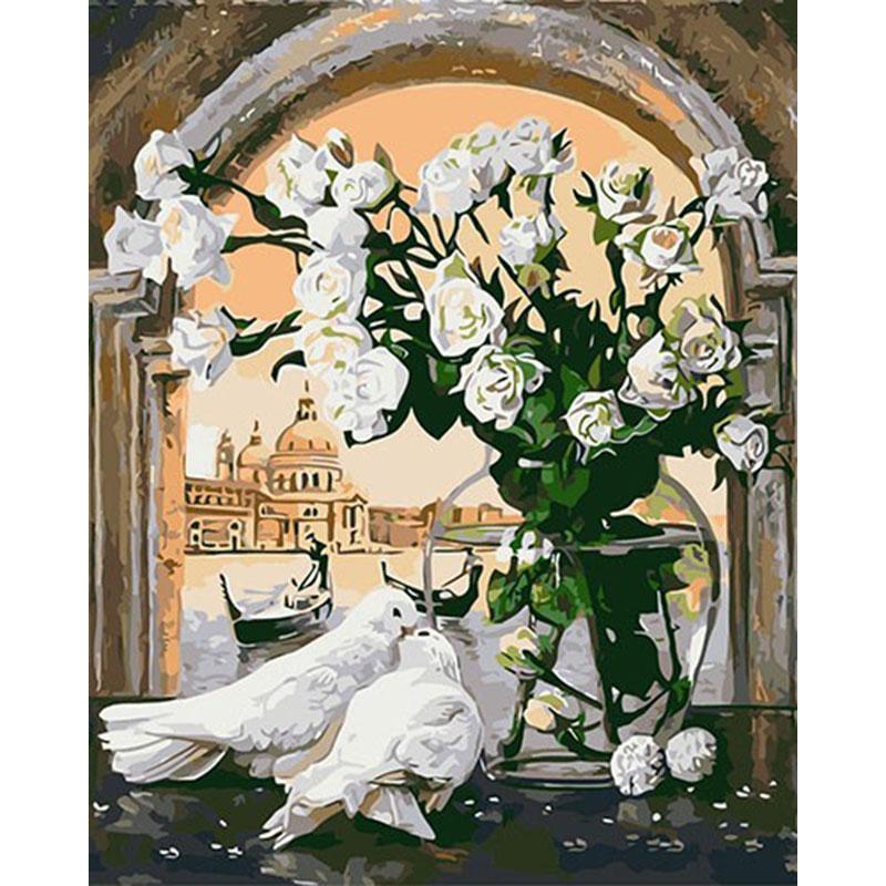 Doves in Love - DIY Painting By Numbers Kit