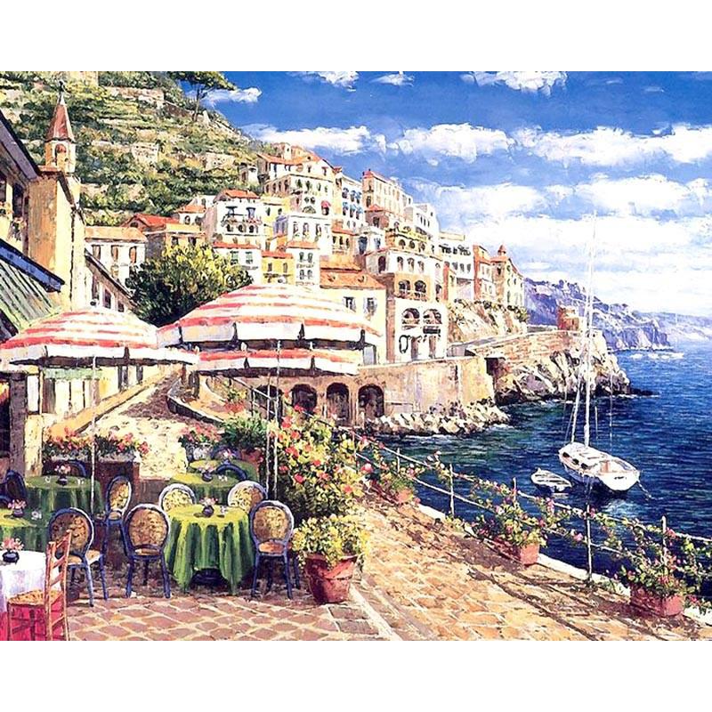 Amalfi Coast, Italy - DIY Painting By Numbers Kit