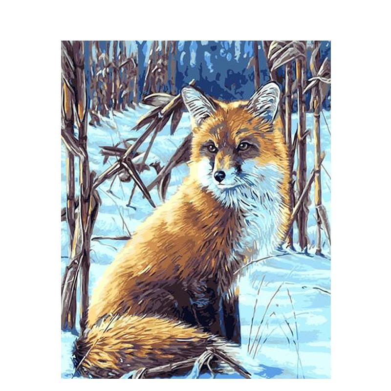 Fox In The Snow - DIY Painting By Numbers Kit