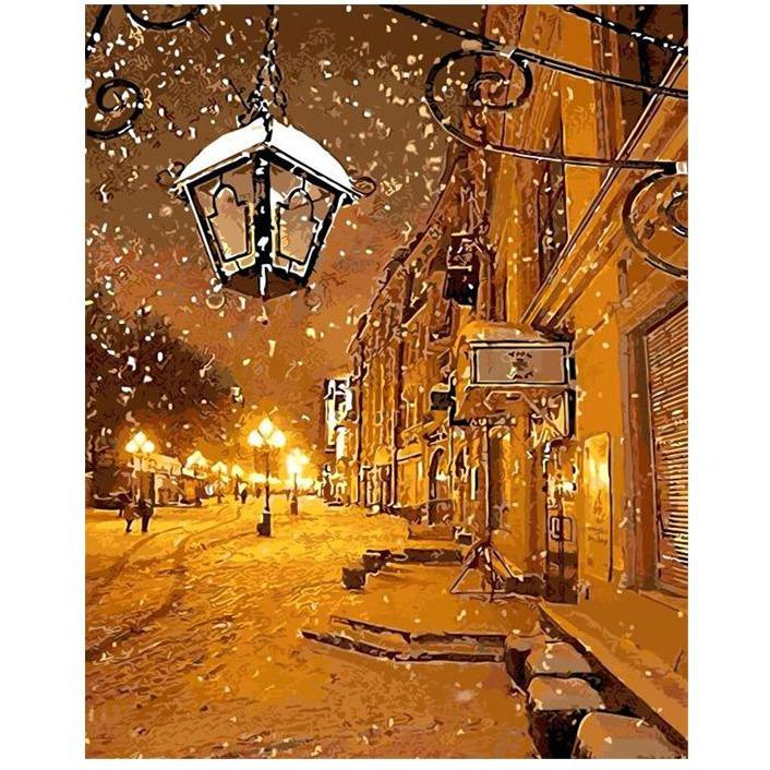 Snowy Night - DIY Painting By Numbers Kit