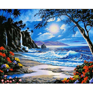 Cali Beach at Night - DIY Painting By Numbers Kit