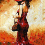 Fancy Woman In Red - DIY Painting By Numbers Kit