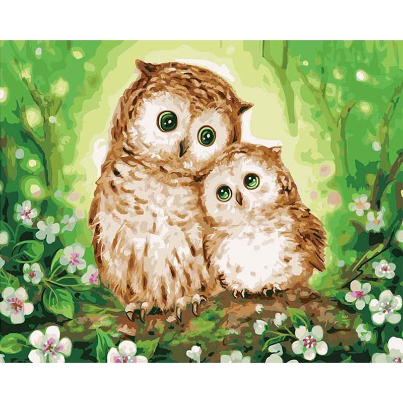 Cute Owls - DIY Painting By Numbers Kit