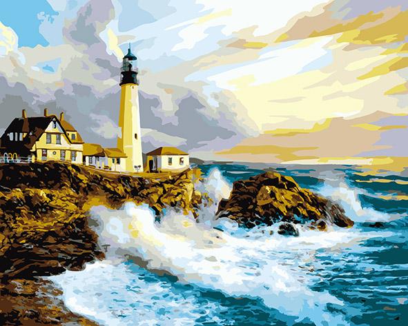 Lighthouse At the Shore - DIY Painting By Numbers Kit