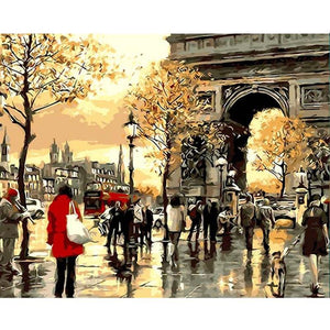 Outside Notre Dame - DIY Painting By Numbers Kit