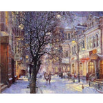 Snowy Night in Montreal - DIY Painting By Numbers Kits