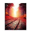 Rail Tracks In Autumn - DIY Painting By Numbers Kit