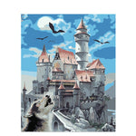 Wolf At The Castle - DIY Painting By Numbers Kit