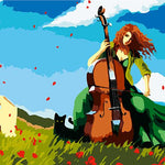 Woman Playing Violin - DIY Painting By Numbers Kit