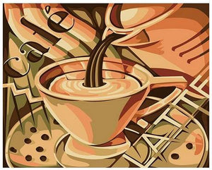 Cafe Coffee - DIY Painting By Numbers Kit